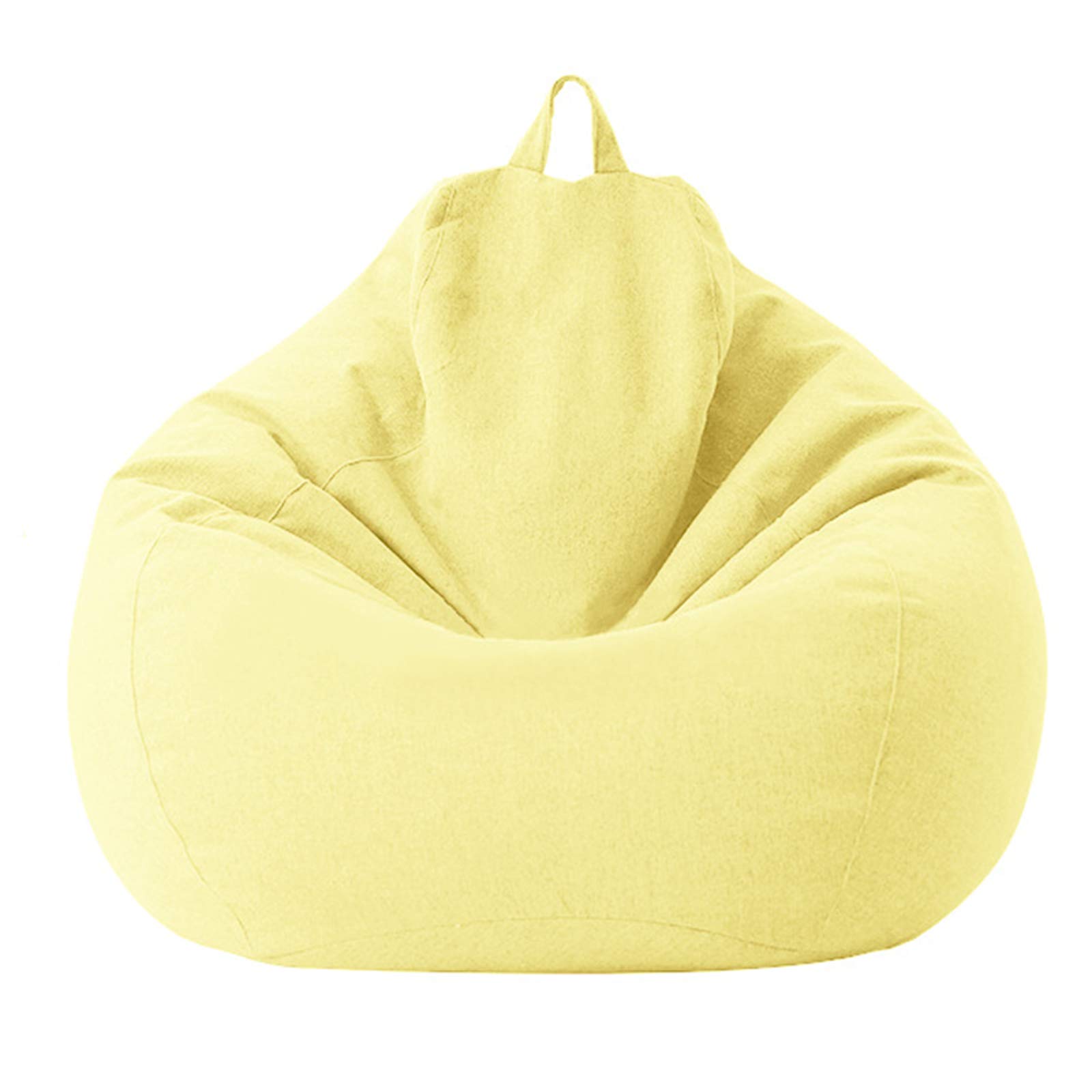 Funda de silla de puff para salón y dormitorio cómoda cubierta de sillón color amarillo claro