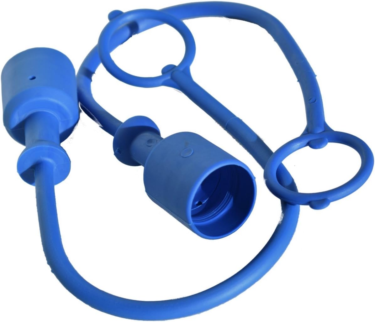 Grunge Armor | 6-Pack | Dust Cap, Fits Male ISO/Pioneer Style Hydraulic Quick disconnects Like 8010-4, 6602-8-10, and Others. Blue Molded Cap with Retention Ring Keeps Cap Attached to Hose