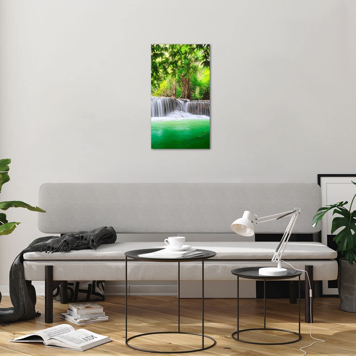 ARTTOR Tableau Sur Verre Plante Nature 45x80cm - Décoration Murale Moderne