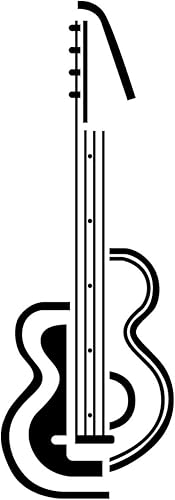 Miniatura 4 de Calcomanía de vinilo para pared, diseño de guitarra, 30 x 10 pulgadas, instrumento musical abstracto moderno para músicos, hogar, trabajo, tienda,