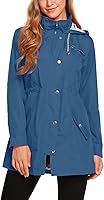 Vista 12 de Chaqueta Zhenwei impermeable, ligera, con capucha, uso activo, para exteriores, forrada para lluvia, larga, S-XXL, para mujer