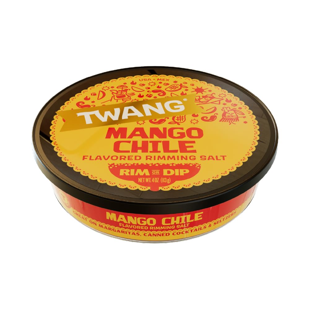 Twang Flavored Salt Rimmer, Mango Chile, for Margaritas, Mocktails, Smoothies and Micheladas, 4 Ounce (Pack of 12)