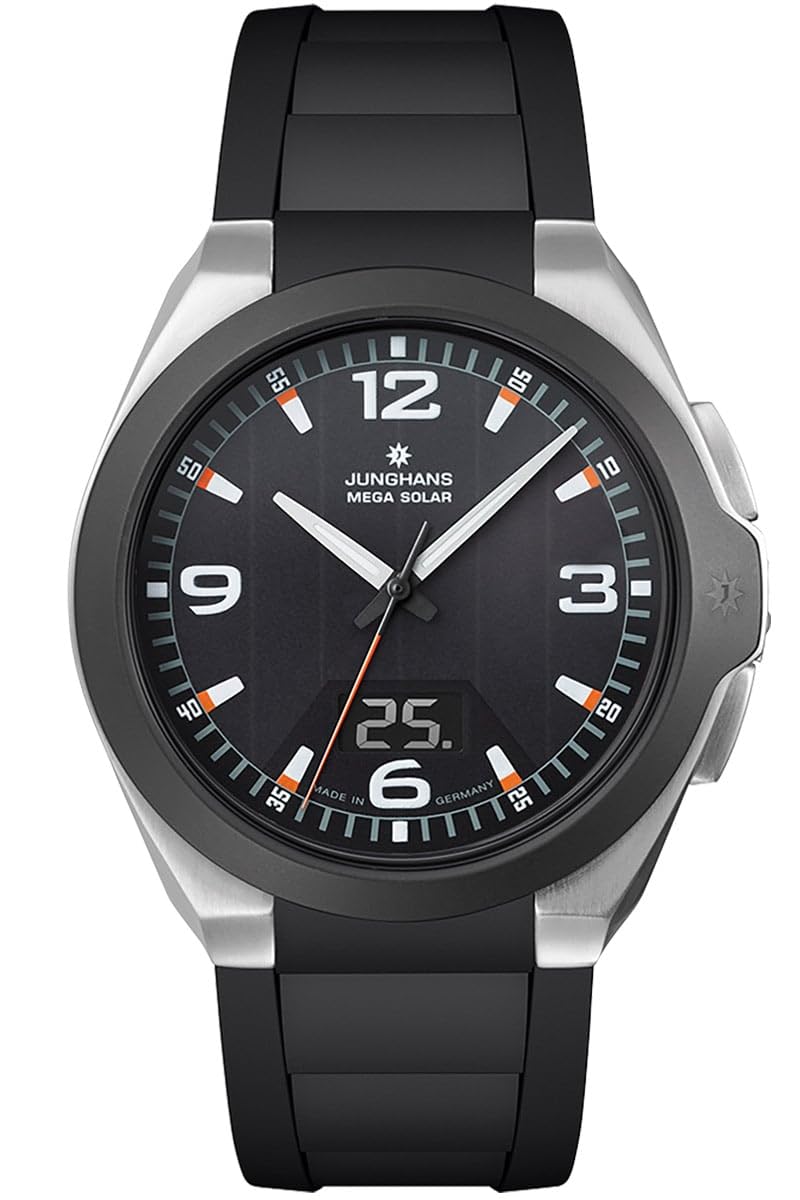 JUNGHANS Funk-Solaruhr für Herren Spektrum Mega Solar Schwarz 18/1526.00