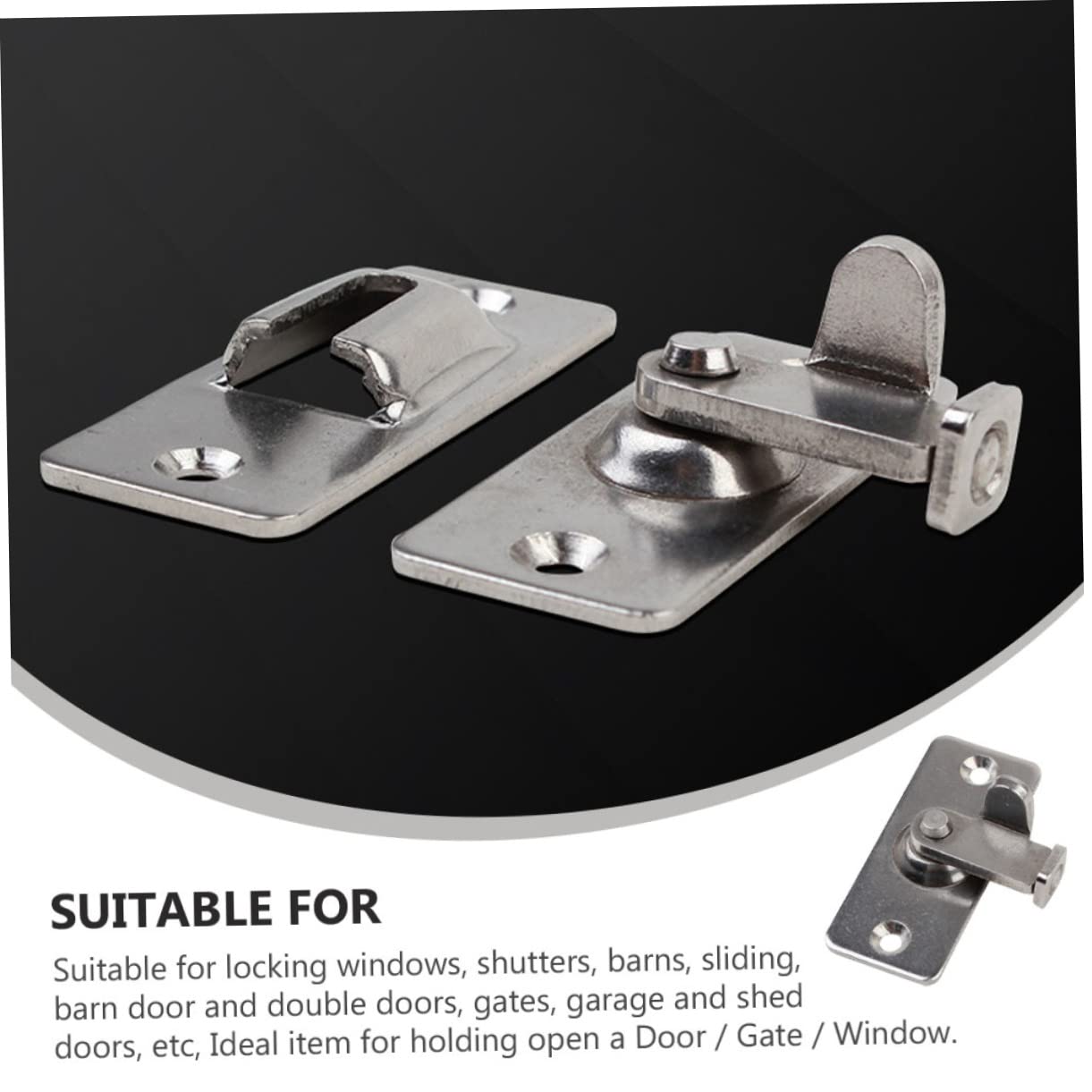 NUOBESTY 1 Set Serratura per Porta Scorrevole Inossidabile Chiusura Duratura per Interni Ed Esterni Facile Installazione e Manutenzione Sicurezza Affidabile con Design