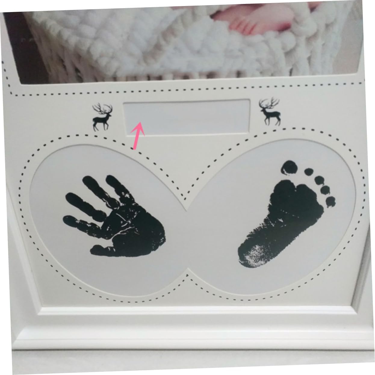 VICASKY Newborn Photo Frame for Baby Birthday Room Decorations White Wood