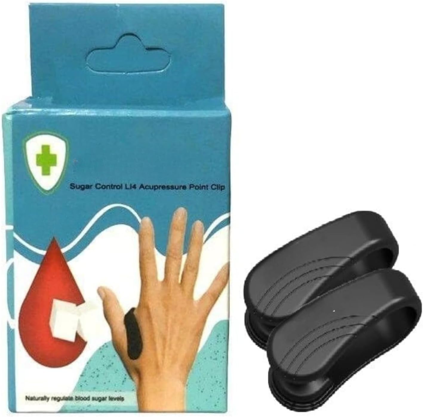 Sky Bell Pack of 2 Sugar Control LI4 Acupressure Point Clips | Natural Relief for Headaches, Migraine & Tension | Lightweight & Effective Pain Relief