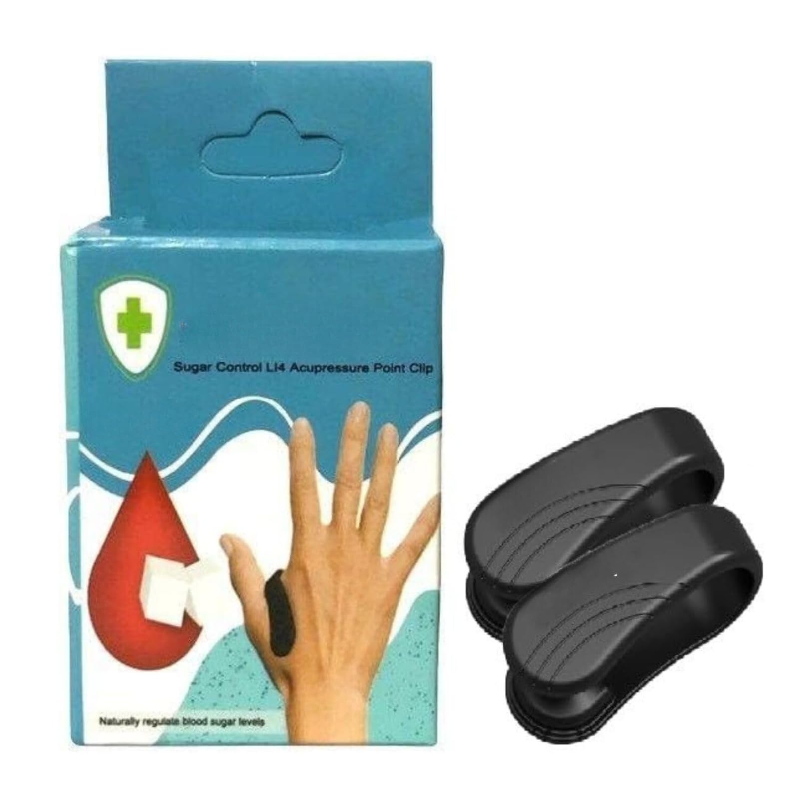 Sky Bell Pack of 2 Sugar Control LI4 Acupressure Point Clips | Natural Relief for Headaches, Migraine & Tension | Lightweight & Effective Pain Relief