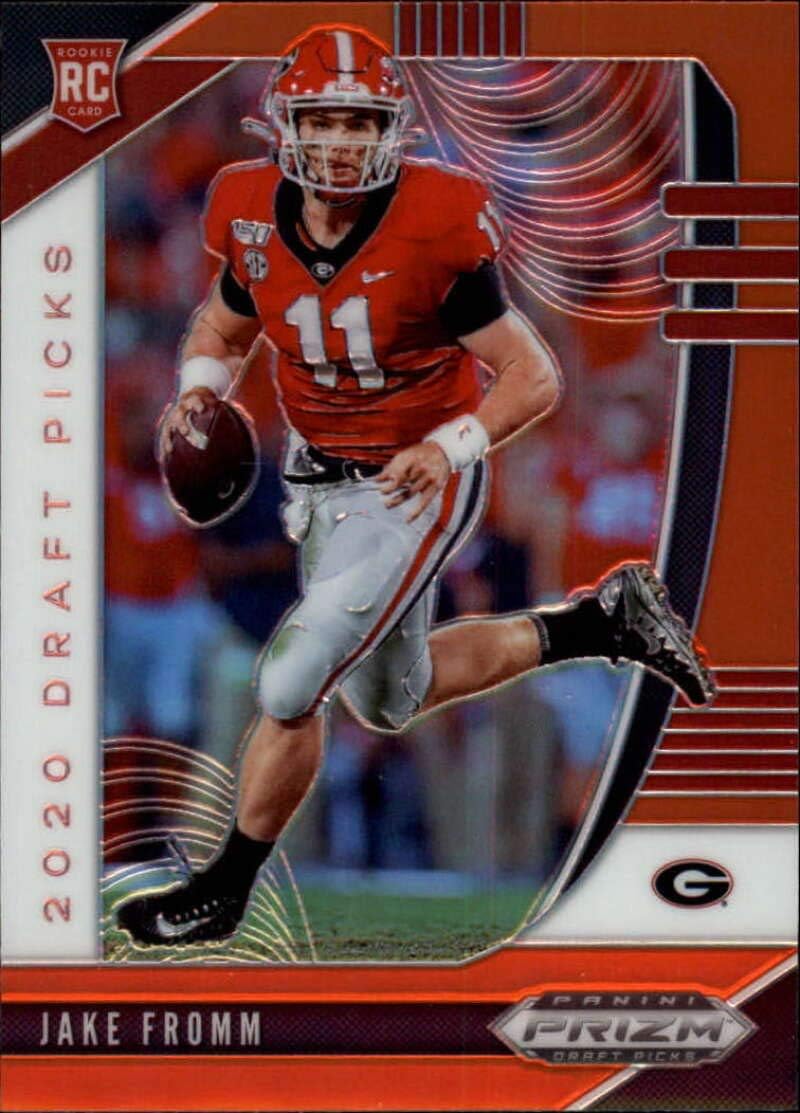 2020 Panini Prizm (NFL) Draft Picks Refractor Orange #111 Jake Fromm Georgia Bulldogs (NFL) Draft Picks RC Rookie Officially Licenced NCAA Collegiate and NFLPA Football Panini Panini Football Trading Card (Scan streaks are NOT on the Card Itself)