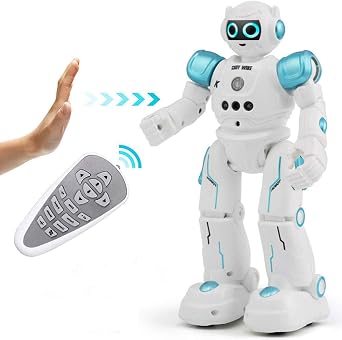 Multifunctional Robot Toy, RC Robot, Hand Shake Control, Singing and Dance, Childrens Toy Blue