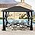Sunjoy 11 x 13 Foot Hildreth Screened Gazebo Outdoor Canopy Tent Backyard Patio Shaded Shelter with Steel Roof Top and Stable Aluminum Posts, Black