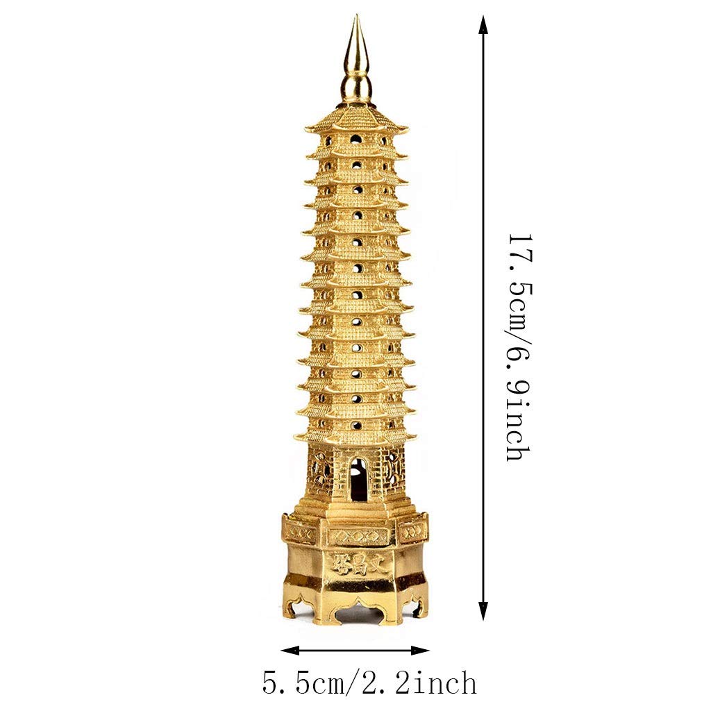 Amazon.co.jp: 家の装飾 純銅13層、文昌塔、13層の銅塔塔の家具 