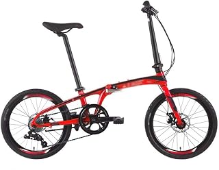 Zunruishop Portable folding Bike Bicycle Folding Bicycle Fashion Commute 8-speed Shift Aluminum Alloy Frame 20-inch Wheel Diameter 10 Seconds Folding Double Disc Brake Folding Bike Bicycle