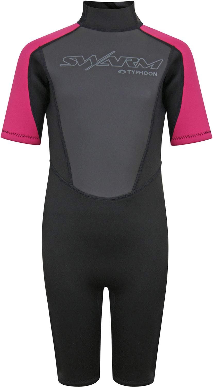 Typhoon Swarm3 Girls 3/2mm Shorty Wetsuit - Black/Pink 250993