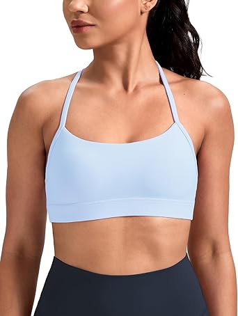HeyNuts to Freest Womens Y Back Sports Bra, Spaghetti Strap Racerback Low Impact Workout Yoga Tops Padded A-C Cups *Updated