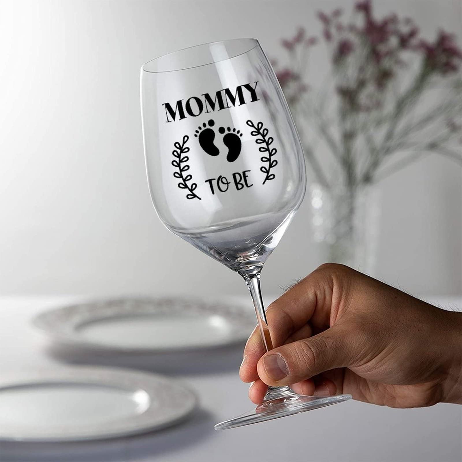 Copas de vino promocionadas a mamá, juego de 2 copas de vino perfectas para uso diario rojo o blanco, regalo único de aniversario de boda o cumpleaños, copas de 17 onzas
