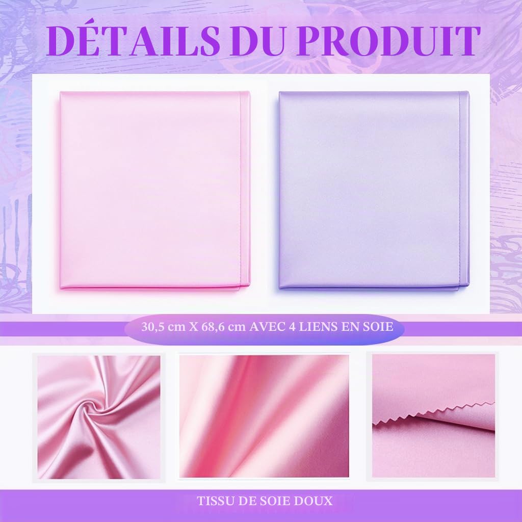 Lot de 2 draps de berceau en satin doux au toucher soyeux pour berceau rectangulaire matelas nouveau-né