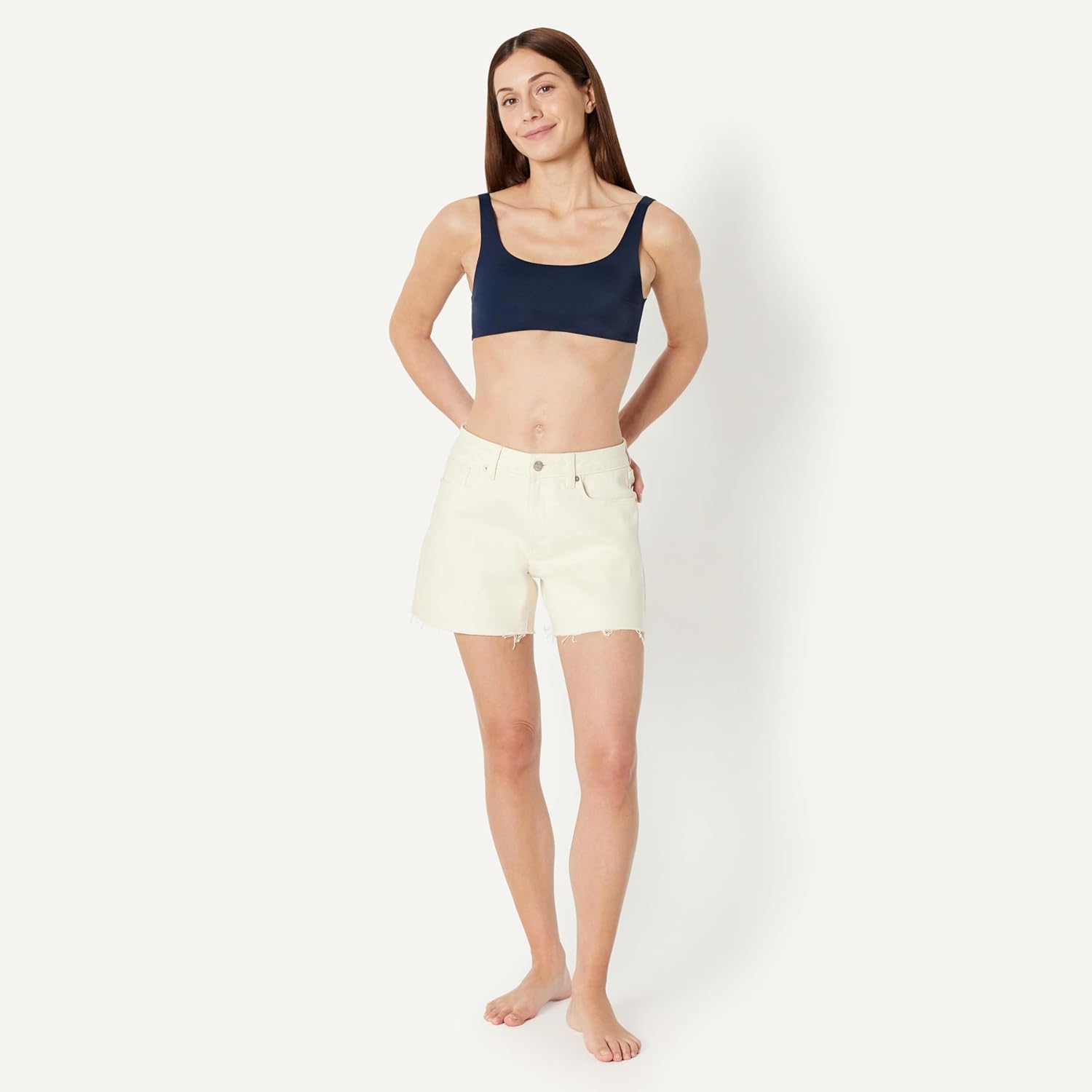 Amazon Essentials Women's Squareneck Swim Bikini Top