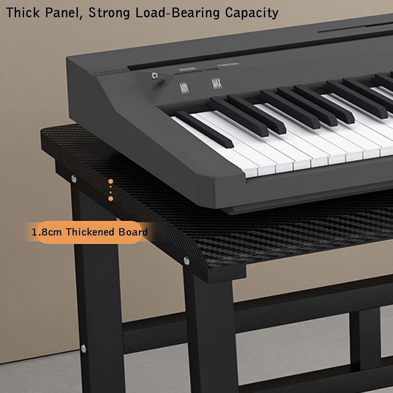 Heavy Duty Keyboard Stand,Professional Electric Piano Keyboard H Brace ，Universal Wheel Bracket, Easy to Move for Adult/Youth Musicians(Style 2,120x40x71cm), 85235