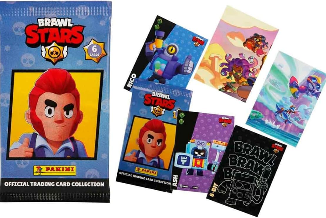 Lisanslı Brawl Stars Panini Official Trading Card 8'li Paket, 48 Kart