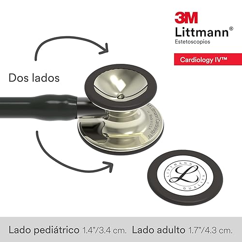 Miniatura 47 de 3M Littmann Cardiology IV - Estetoscopio de diagnóstico 6190, más de 2 veces más fuerte, pesa menos, pieza torácica y tallo de acero inoxidable