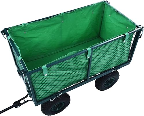 Miniatura 4 de Carrito de jardín (sin carro), carro de césped al aire libre con forro lateral extraíble para tela verde de jardín (33.9 x 18.1 x 16.1 pulgadas2.8 x
