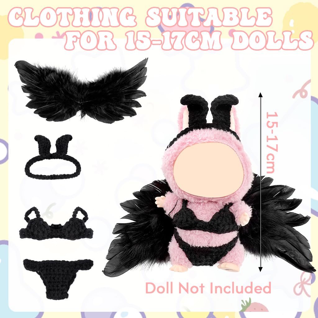 FIDWALL Handmade Outfits for 15-17cm Dolls (No Doll), Bunny-Inspired and Tropical Skirt Styles - Image 2