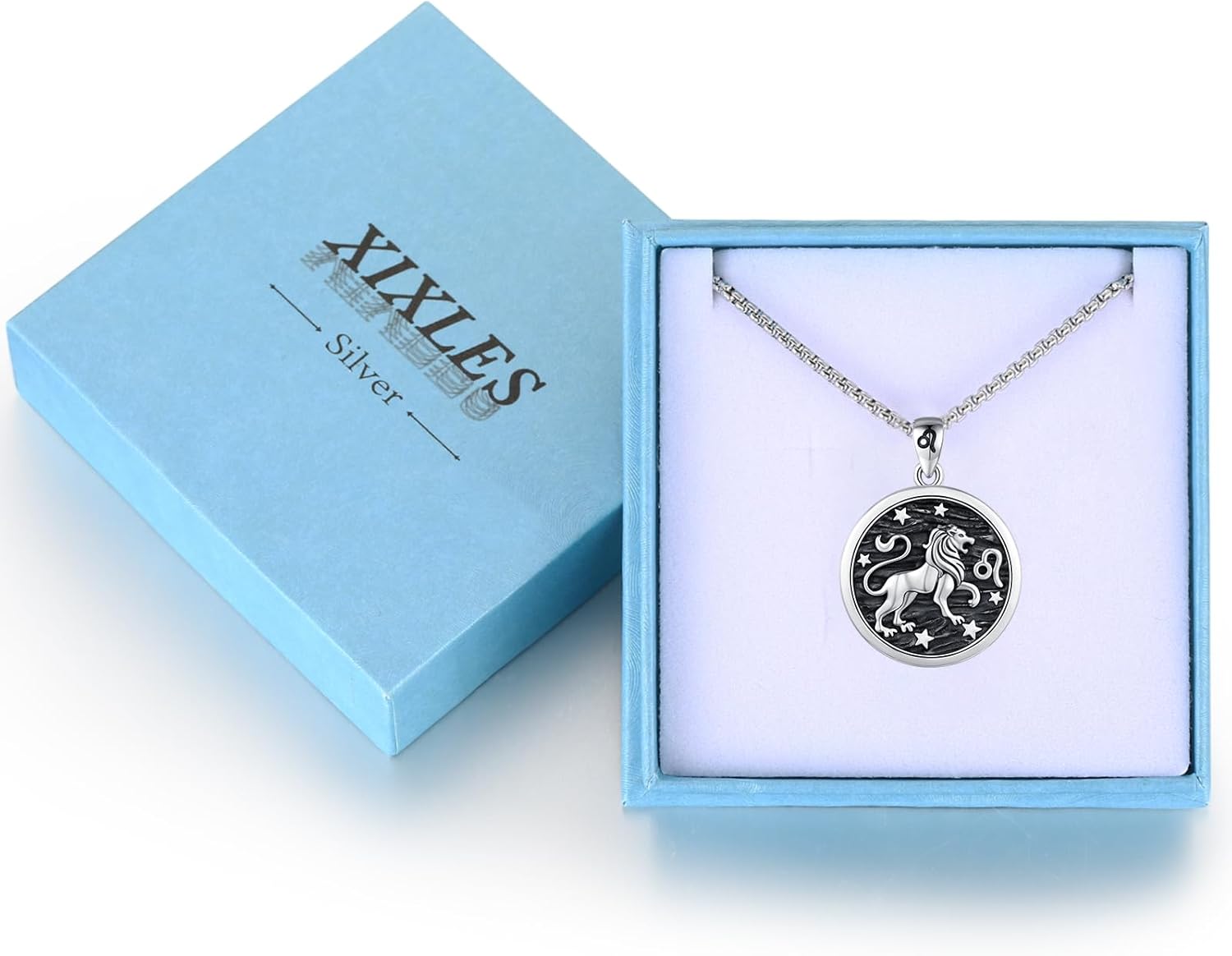 Unisex Zodiac Sign Necklace 925 Sterling Silver Constellation Pendant Necklaces,Horoscope Zodiac Jewelry Birthday Gift for Women