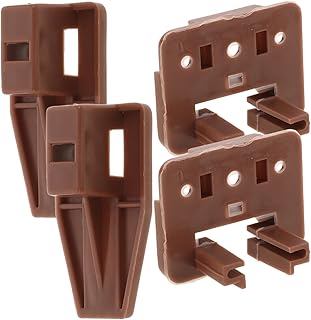 2 Sets Small Plastic Drawer Guides Drawer Stop Repair Kit for Cabinet Tracks and Dressers Portable Repair Replacement Slides for Home Furniture