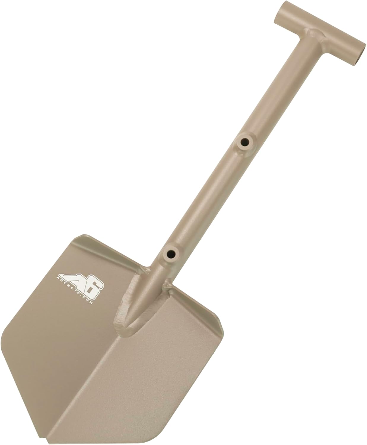 Agency 6 Adventure Mini Shovel (AMS-1) Powered Coated Texture Flat Dark Earth - Lightweight Aluminum Hand-Welded Mini Shovel for Off-Road use - Made in USA
