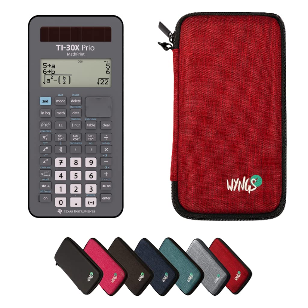 CALCUSO Basic Set Red with Calculator TI-30X Prio MathPrint