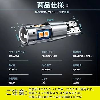 LOGAN パブミラー　希少 Amazon | Nanpoku T10 LED アンバー 爆光 12V 24V ポジション