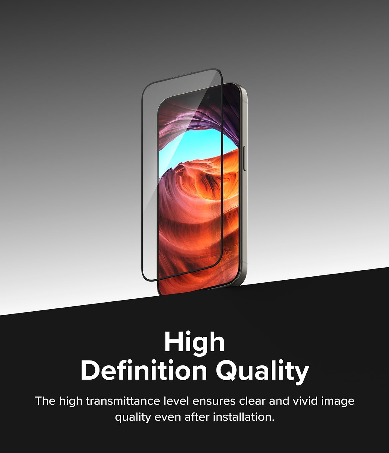 Ringke Easy Slide Tempered Glass [Super Easy to Install] Compatible with iPhone 15 Pro Screen Protector, Case Friendly Shatterproof Premium 9H Hardness - 2 Pack