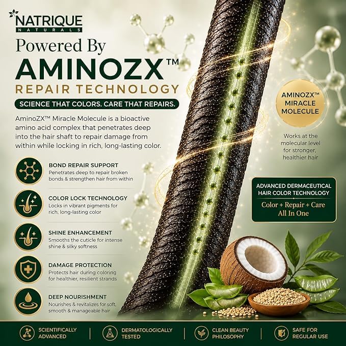 Image of Naturals Gel Hair Color India's 1st Amino Peptide Bond-Repair Technology Ammonia, PPD & Paraben Free 6 Herbal Extracts 100% Grey Coverage pH Balanced 180gm Rustic Mahagony 4RM
