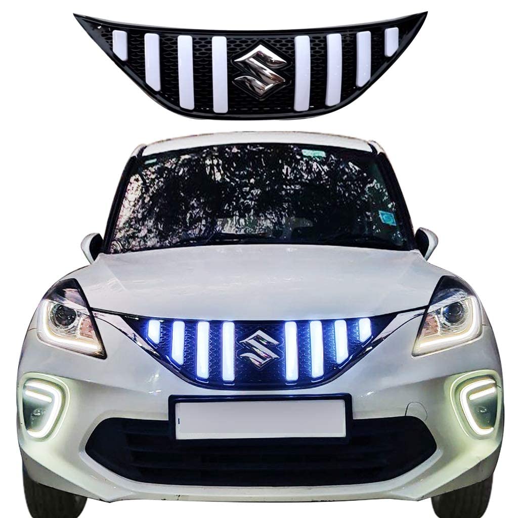 ModifyStyle GTR Style White Led Front Grill Suitable for Maruti Baleno Type-2 (2019-2020)