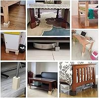 Vista 8 de 4 elevadores de madera cilíndrica para cama, elevadores de muebles de madera, color original sólido para pintura de bricolaje, sofá, silla, mesa