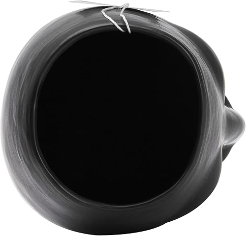 Miniatura 6 de Mikasa Jarrón de cerámica negro mate, aspecto contemporáneo para flores sintéticas o secas, jarrón decorativo de 20 pulgadas, pieza decorativa