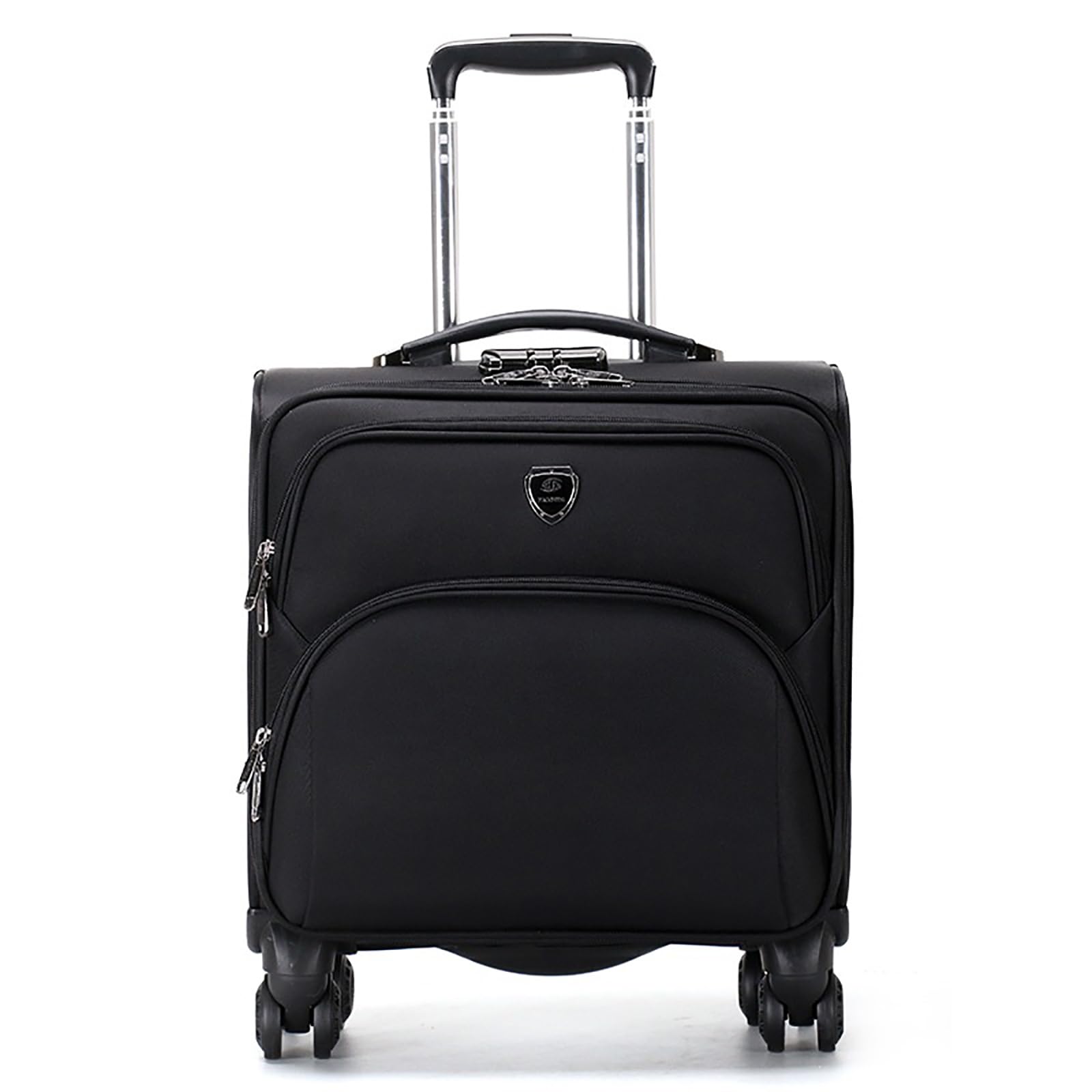Business Trolley Donna da con 4 Ruote Piroettanti, Valigetta con Ruote, Laptop Trolley per Laptop Valigia Pilota con Tasca Organizzatore e Chiusura a Combinazione(A)