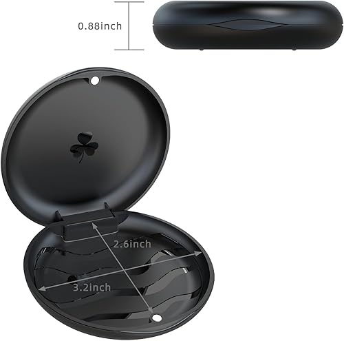 Miniatura 2 de Estuche protector bucal de ortodoncia, estuche de retención dental, estuche de alineadores (negro)