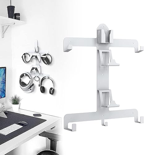 Sehawei Soporte de pared para PS VR2, PS VR2, soporte de montaje en pared todo en 1, soporte de almacenamiento de acero resistente, para almacenar