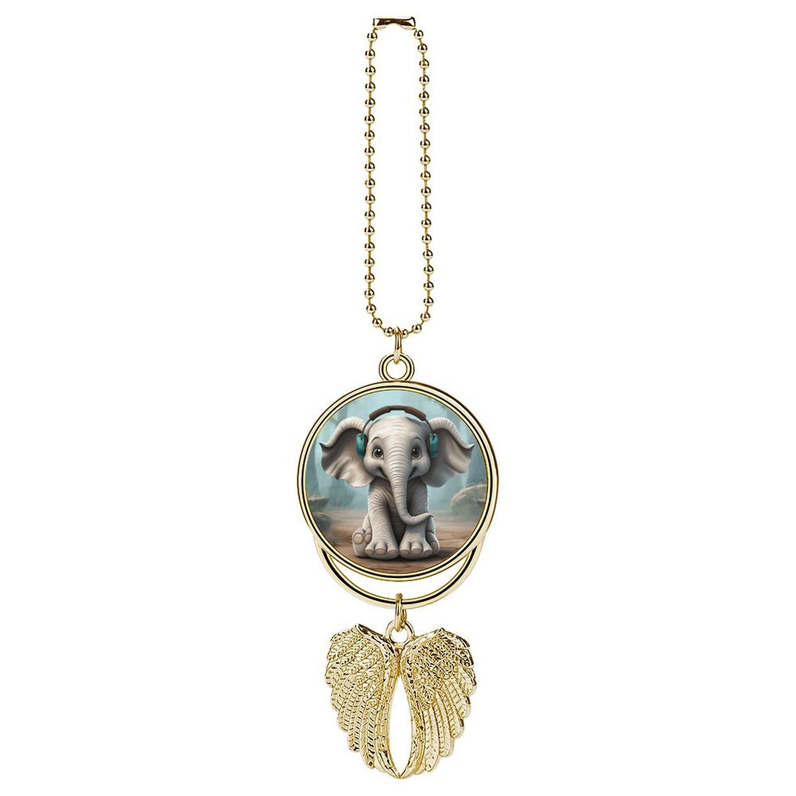 Gray Elephant Car Charm Alloy Car Rear View Mirrors Hanging Ornaments Stylish Car Pendant Funny Auto Hanging Accessories Car Hanging Ornaments Gift for Women Men