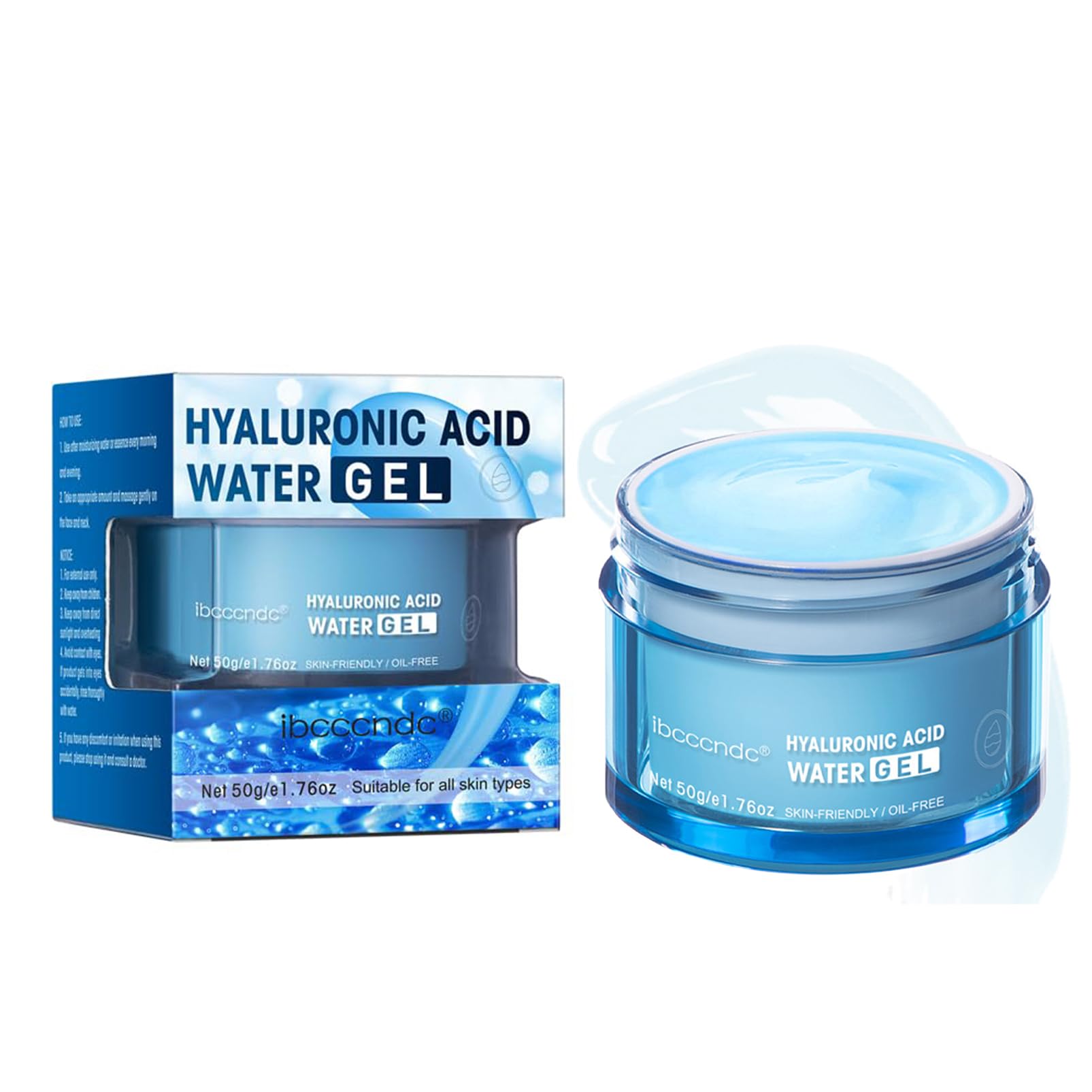 Hydro Boost Hyaluronic Acid Face Moisturizer for Oil Skin, Hydro Boost Moisturizer 48-Hour Hydration, Hydro Boost Water Gel Oil-Free and Lightweight Absorbs Well, Plump Skin for Women & Men 1.76oz