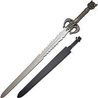 Vista 2 de Medieval Warrior Espada vikinga de fantasía hecha a mano personalizada viene con funda de cuero negro