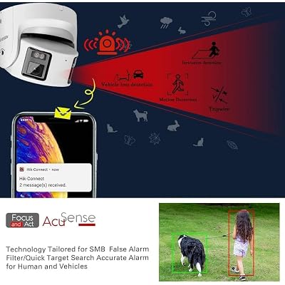 HIKVISION DS-2CD2387G2P-LSU/SL ColorVu 8MP Panoramic Turret IP Camera 4mm Fixed Lens for Indoor and Outdoor Use