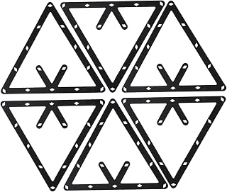 6 Sheets Magics Rack, Space Saving Practical Pool Ball Rack, Multifunctional Billiards Accessories for 8 Ball, 9, and 10 Pool, Black, Racks