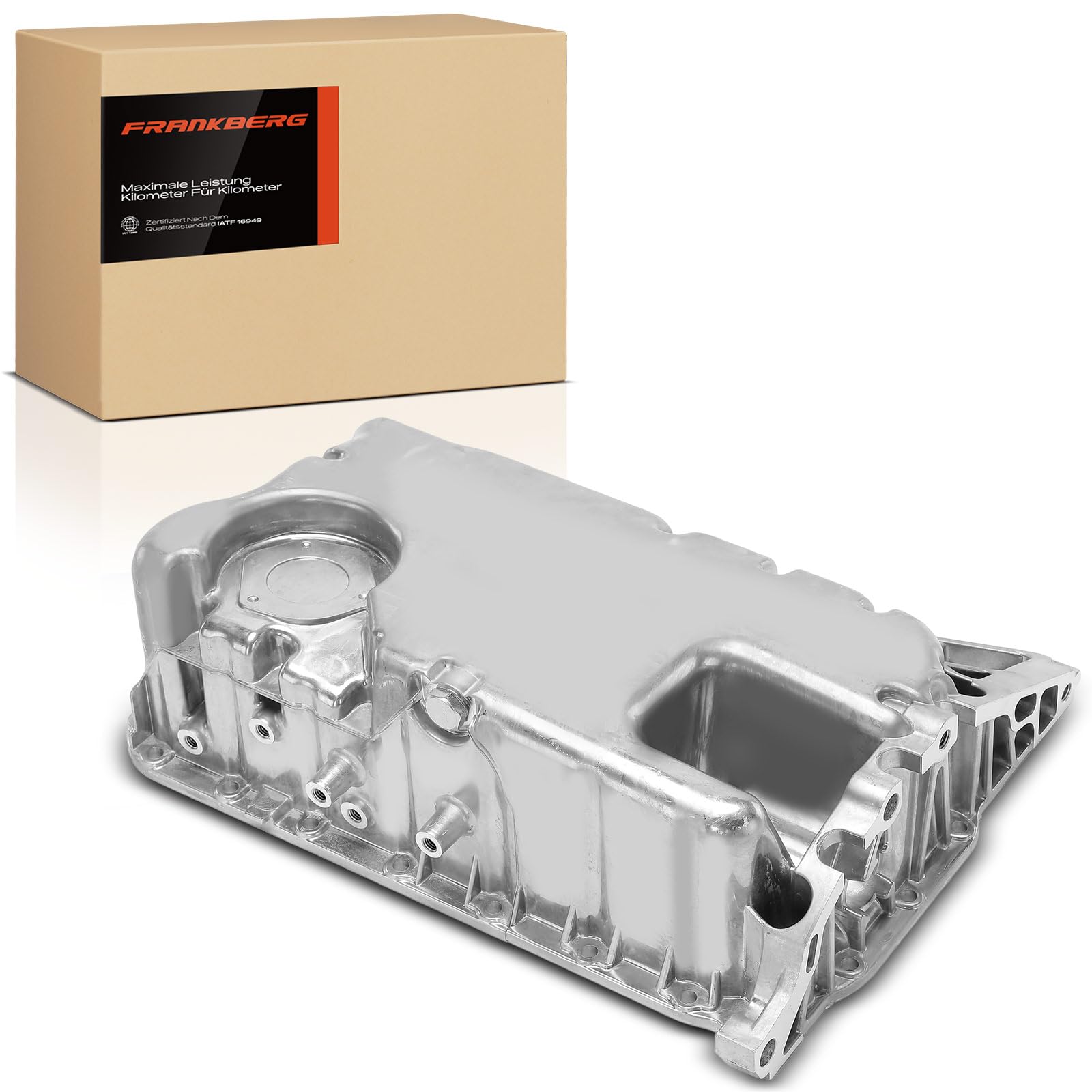 Frankberg Cárter de aceite con tapón de drenaje de aceite 066103601FA | Compatible con: Nuevo Beetle 1C1 9C1, B.o.r.a 1J2, Golf IV Variante 1J5, Toledo II 1M2, Variante B.o.r.a 1J6, Golf IV 1J1