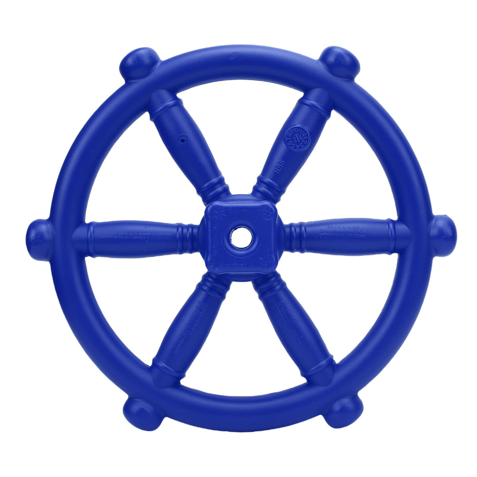 Generic Piratenschiff-Lenkrad-Spielzeug, Verschleißfest, für Baumhaus, Outdoor-Spielset, Spielplatzzubehör (Blue)