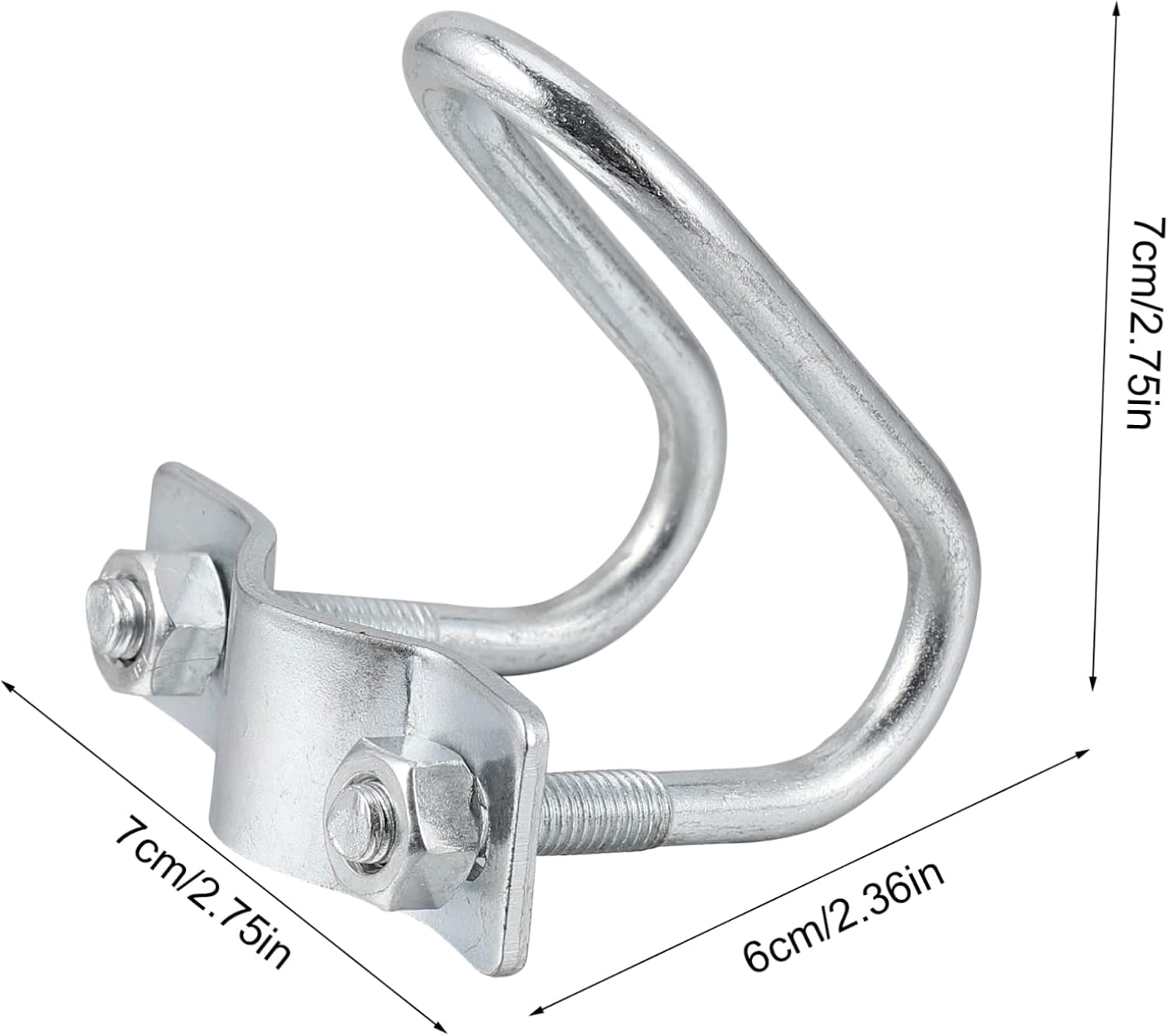 ORFOFE 2pcs Galvanized Iron u Shaped Clamp Table u Clip 3/4 Inch Diameter for Pig Farming Needs