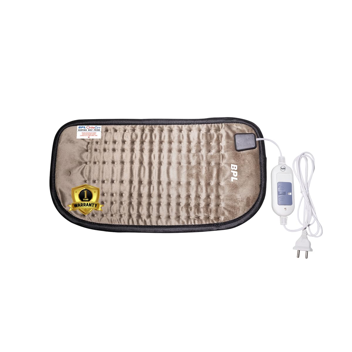 BPL Medical Technologies OrthoCare Orthopaedic Electric Heating Pad for Lower Back Pain, Lumbar, Shoulder & Knee Pain & Period Cramps Relief with Temperature Controller - Size - L - Velvet Brown-image-26