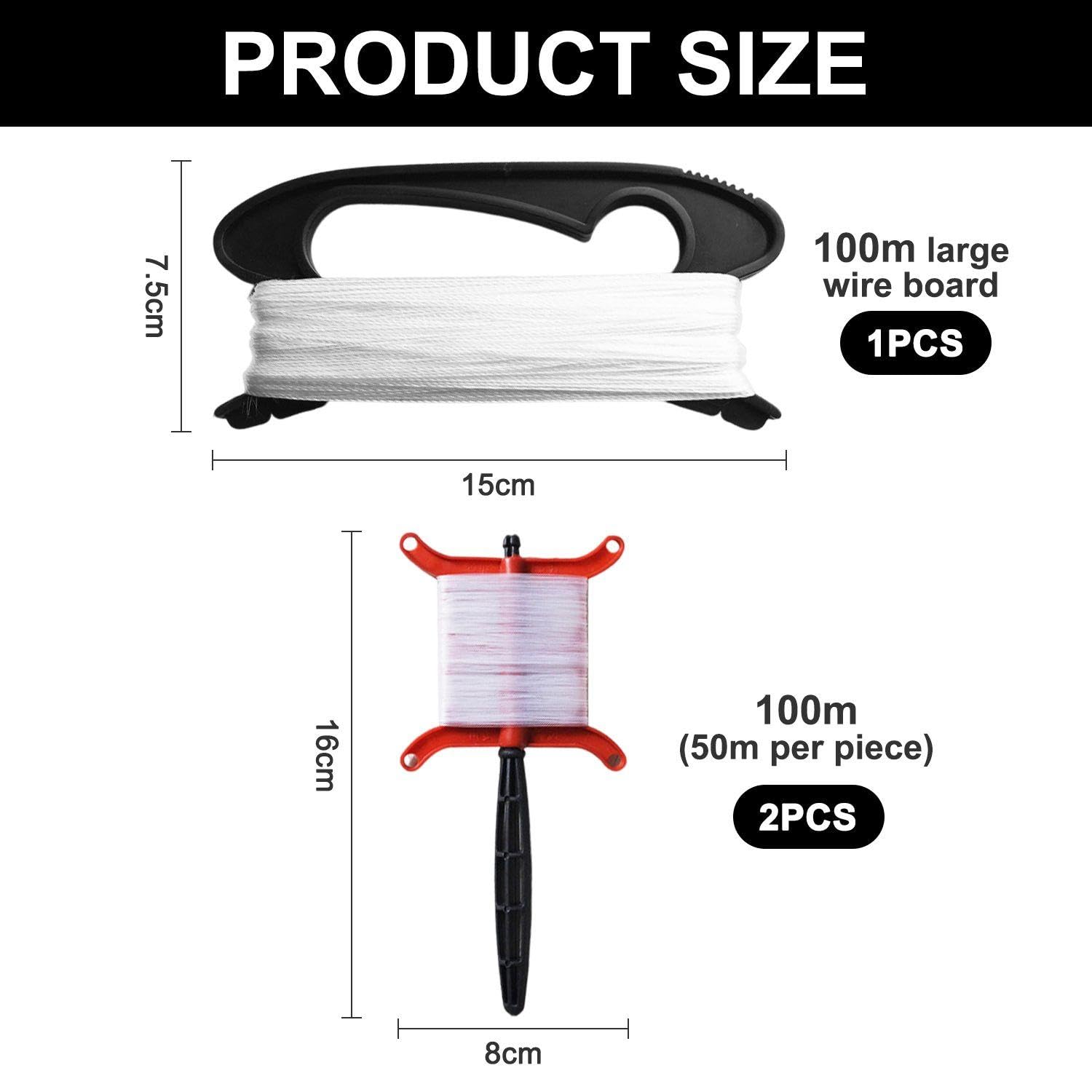 1 Hilo para Cometas De 100 M De Largo Y 2 Hilos para Cometas De 50 M De Largo, Hilo para Cometas Fuerte, Accesorios DIY para Cometas, Accesorios para Volar Cometas Al Aire Libre