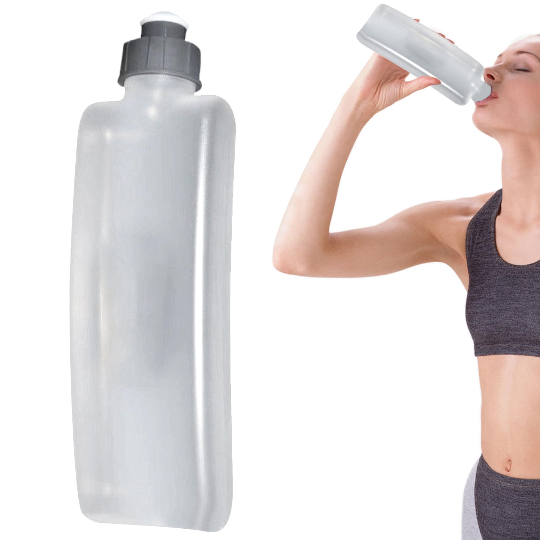 Botella de agua para correr cómoda y sin rebotes en el cinturón 6